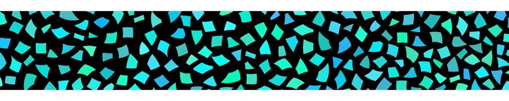 वेक्टर abstract banner of small pieces of paper or splinters of ceramics in shades of light blue color on black background