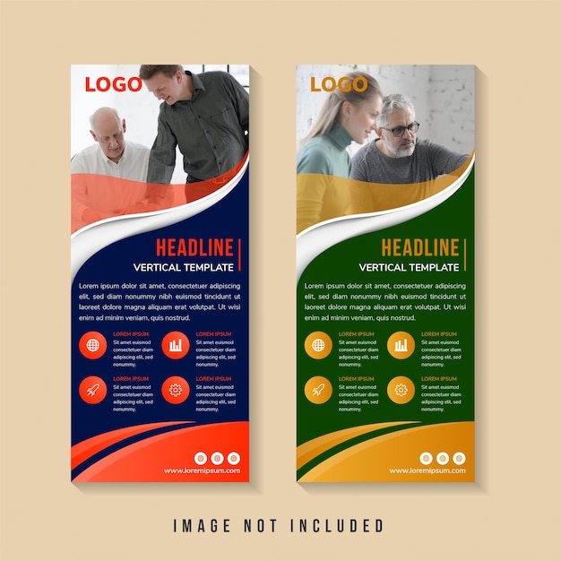 abstract banner template design with space for photo.