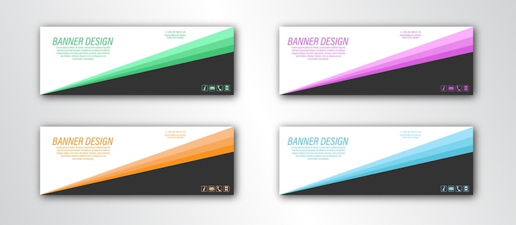 Vector abstract banner template editable vector illustration