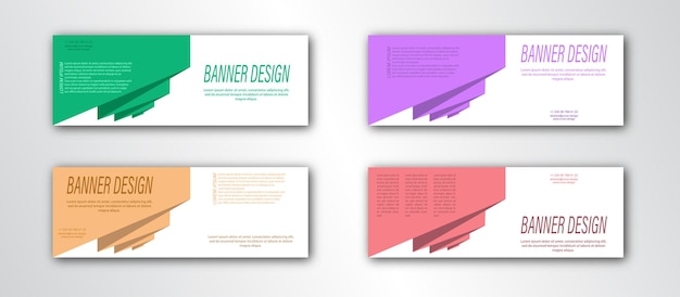 Vector abstract banner template editable vector illustration