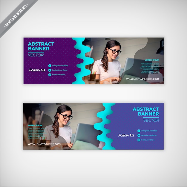 Vector abstract banner template