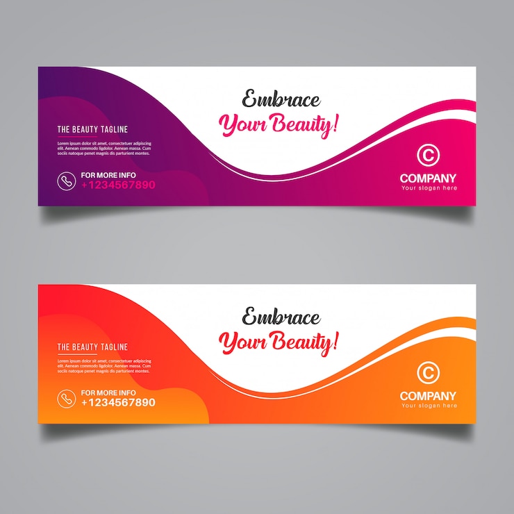 Vector abstract banner template