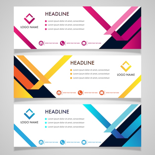 Abstract Banner Web Template Vector