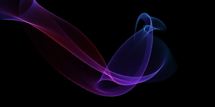 Vector abstract banner with colourful flowing waves design