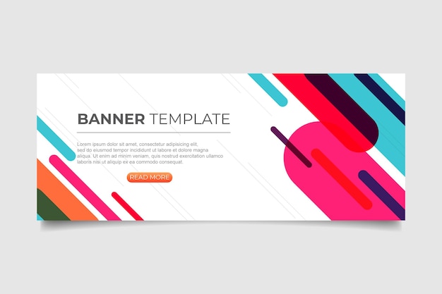 Abstract banner with modern shapes