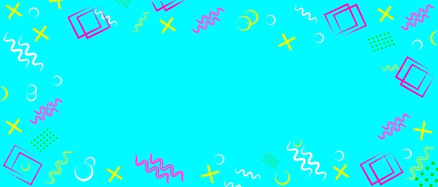 Vector abstract banner with place for text in memphis style. advertising, social media post, etc.