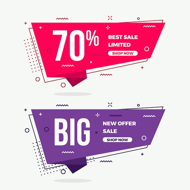 Abstract banners infographic