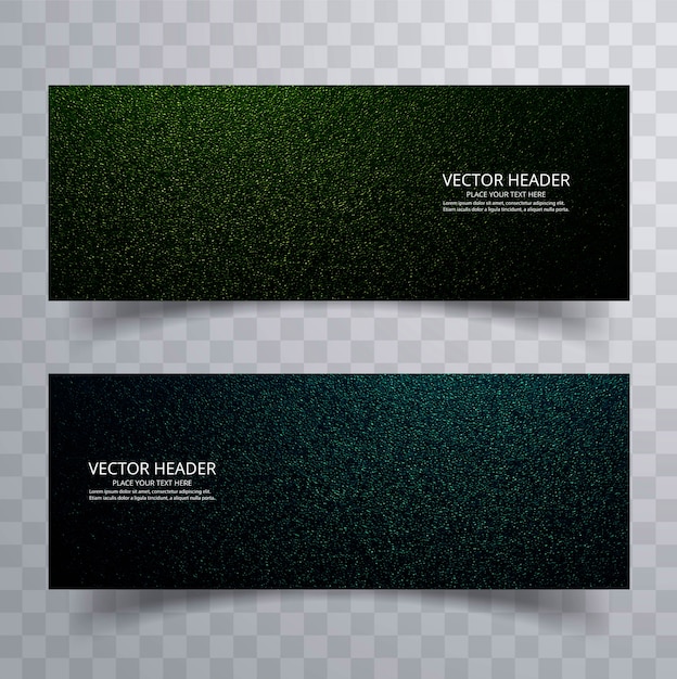 Abstract  banners set glitter design vector