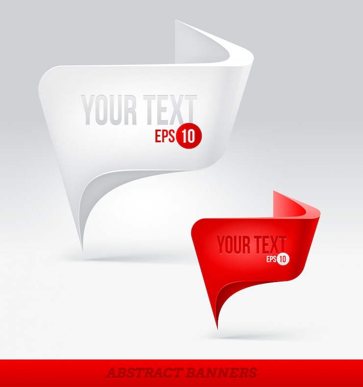 Abstract banners - speech bubbles or pointers.  illustration.