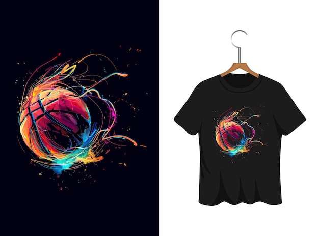 Vector abstract basketball t shirt design artwork