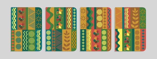 Abstract Bauhaus geometric covers.trendy retro design. for notebooks, planners, brochures, books