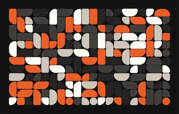 Abstract bauhaus style pattern backgroung