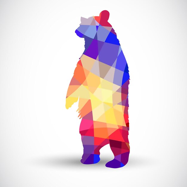 Vector abstract bear