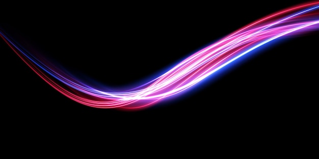 Abstract beautiful light background Magic sparks on a dark background Mystical speed stripes glitter effect Shine of cosmic rays Neon lines of speed and fast wind Glow effect powerful energy