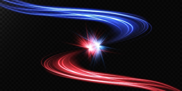 Abstract beautiful light background Magic sparks on a dark background Mystical speed stripes glitter effect Shine of cosmic rays Neon lines of speed and fast wind Glow effect powerful energy