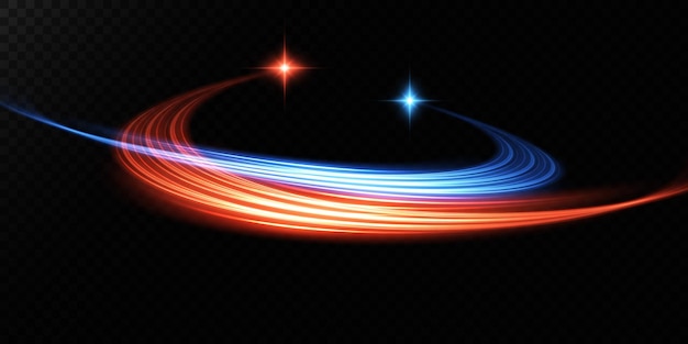 Abstract beautiful light background Magic sparks on a dark background Mystical speed stripes glitter effect Shine of cosmic rays Neon lines of speed and fast wind Glow effect powerful energy