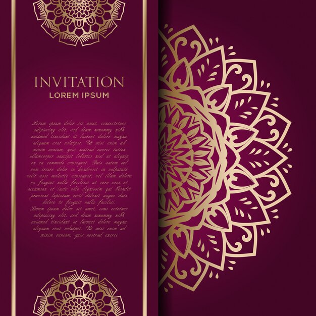 Abstract beautiful mandala background template