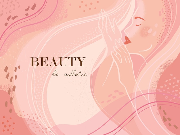 Vector abstract   beauty and care template ccover invitation banner placard etc