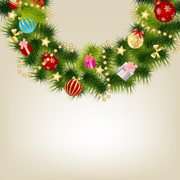 Abstract beauty christmas and new year background. vector illust