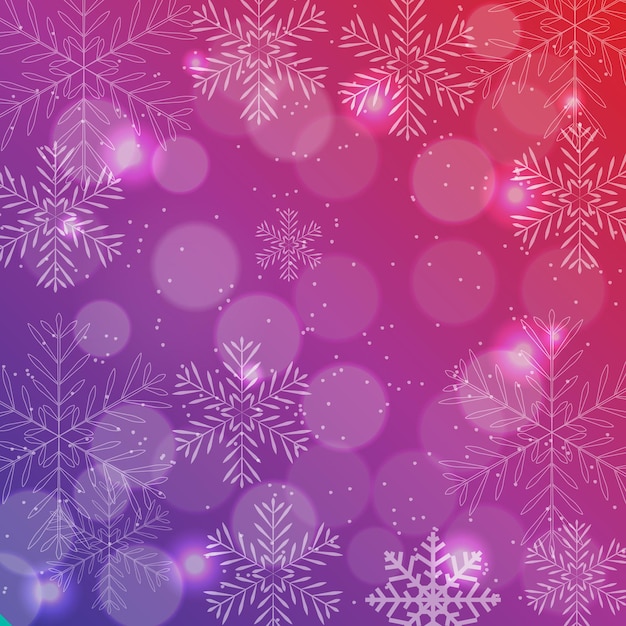 Abstract beauty christmas and new year background with snow and snowflakes. vector illustration eps10