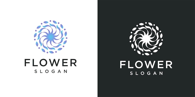 Vettore progettazione del logo del fiore di bellezza astratta