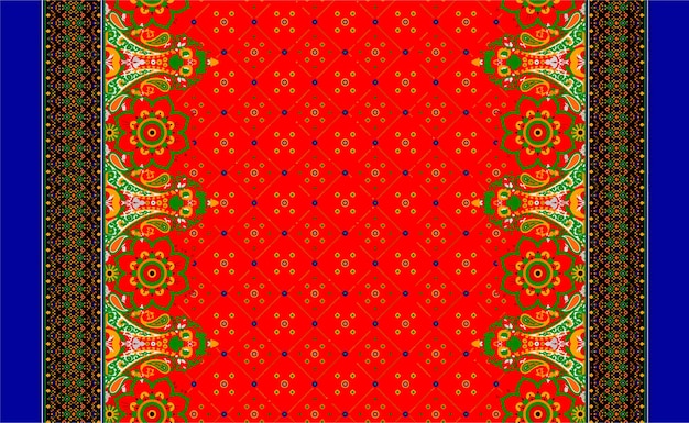 abstract beeld met een rood en groen patroon en het woord " in rood.