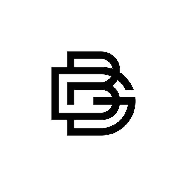 Abstract BG BDG initials monogram logo design, icon for business, template, simple, elegant