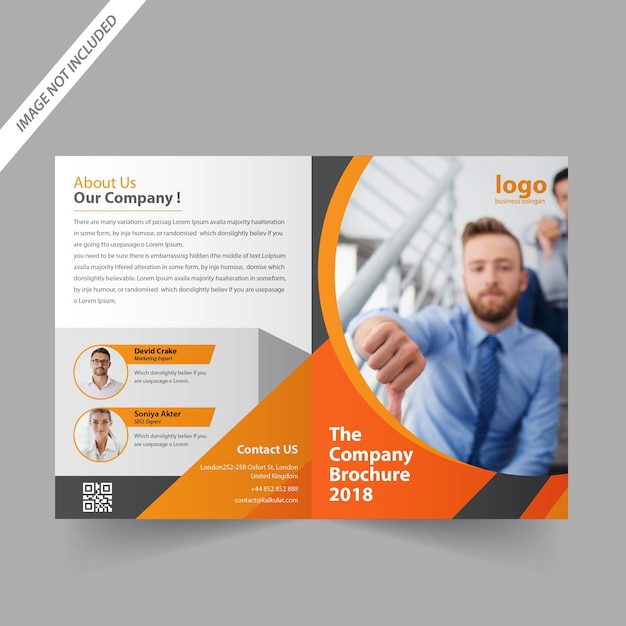 Abstract bi fold brochure design