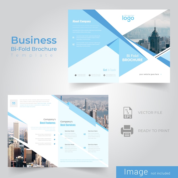Abstract Bifold Brochure Template