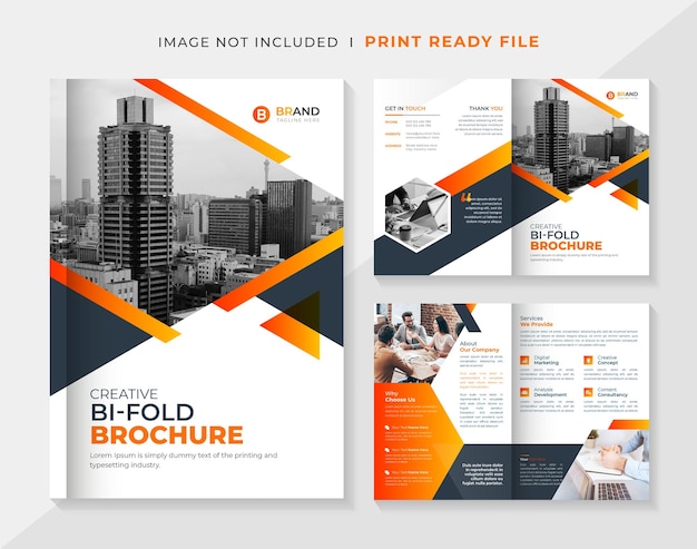 Abstract bifold brochure template