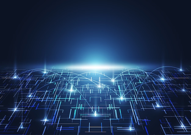 abstract big data digital background with technology