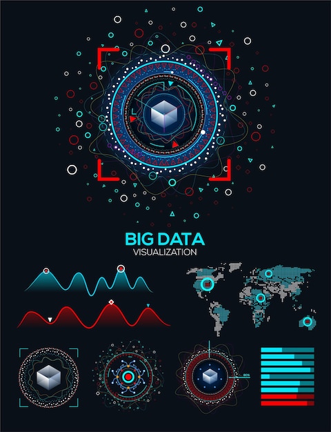 抽象ビッグデータの視覚化情報の分析ビッグデータ接続コンプレックス
