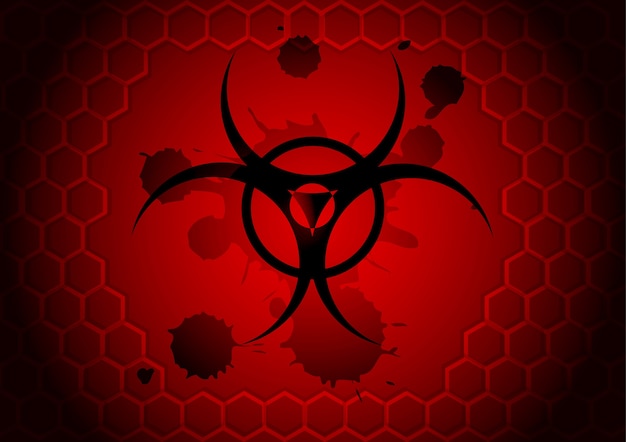 Vector abstract bio hazard symbol background