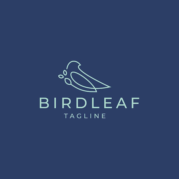 Abstract bird leaf icon logo design vector