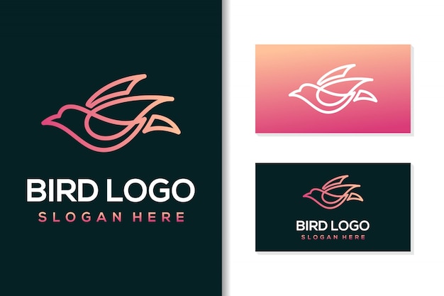 Abstract bird logo design