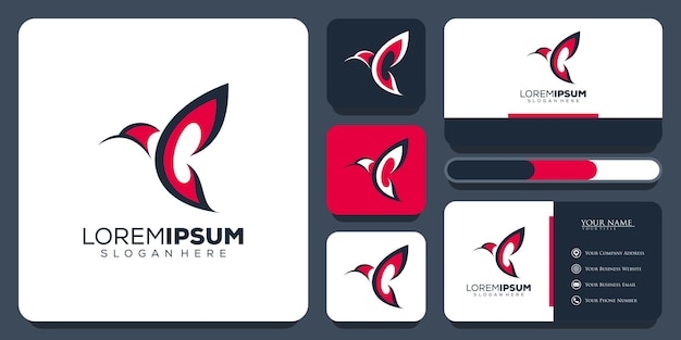 Abstract bird logo design