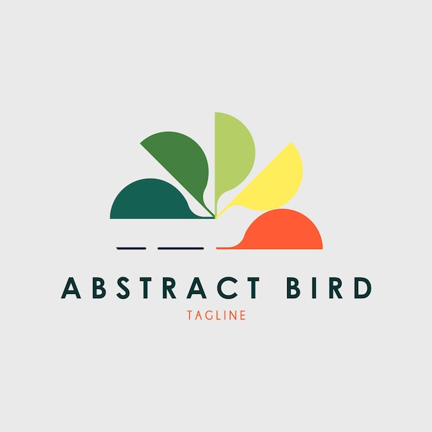 Vector abstract bird logo vector illustration design