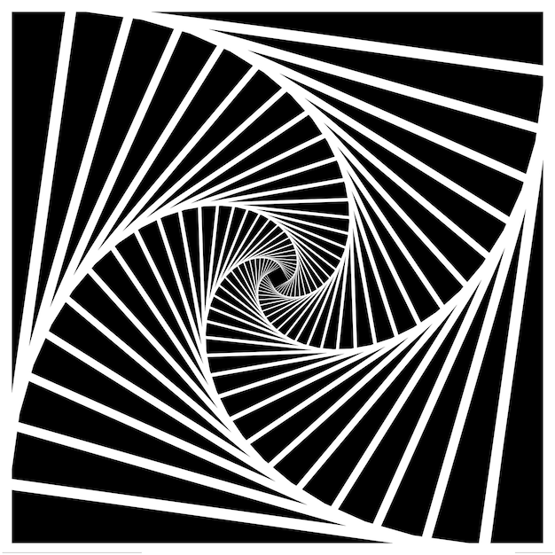 抽象的な黒と白の目の錯覚幾何学的なベクトルの背景