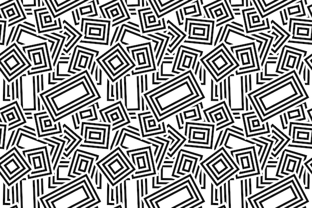 Вектор Абстрактный черно-белый бесшовный рисунок