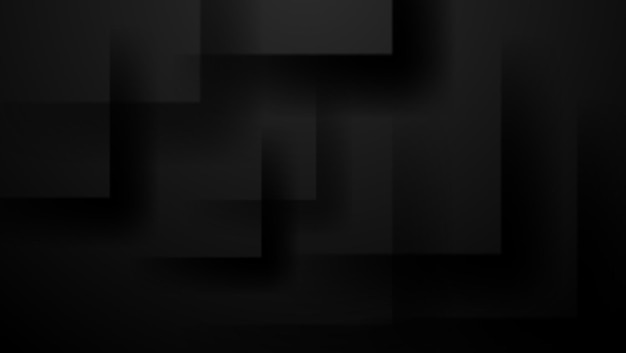 Abstract black background with layered square composition