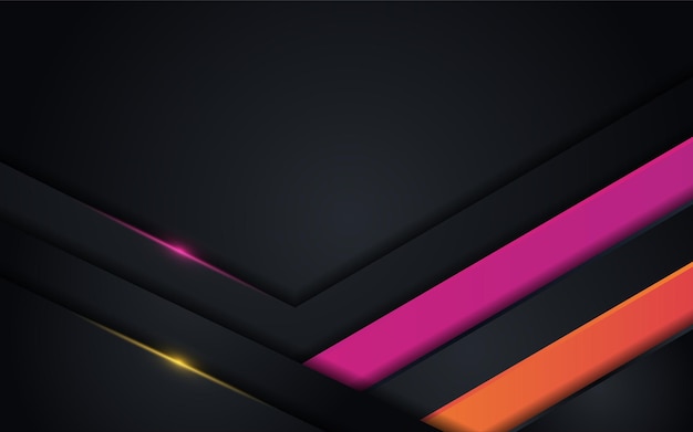 Abstract black background with purple and orange gradient combination background