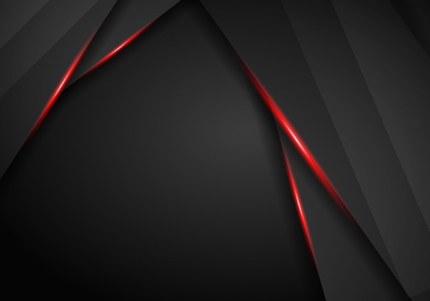 Abstract black background with red frame