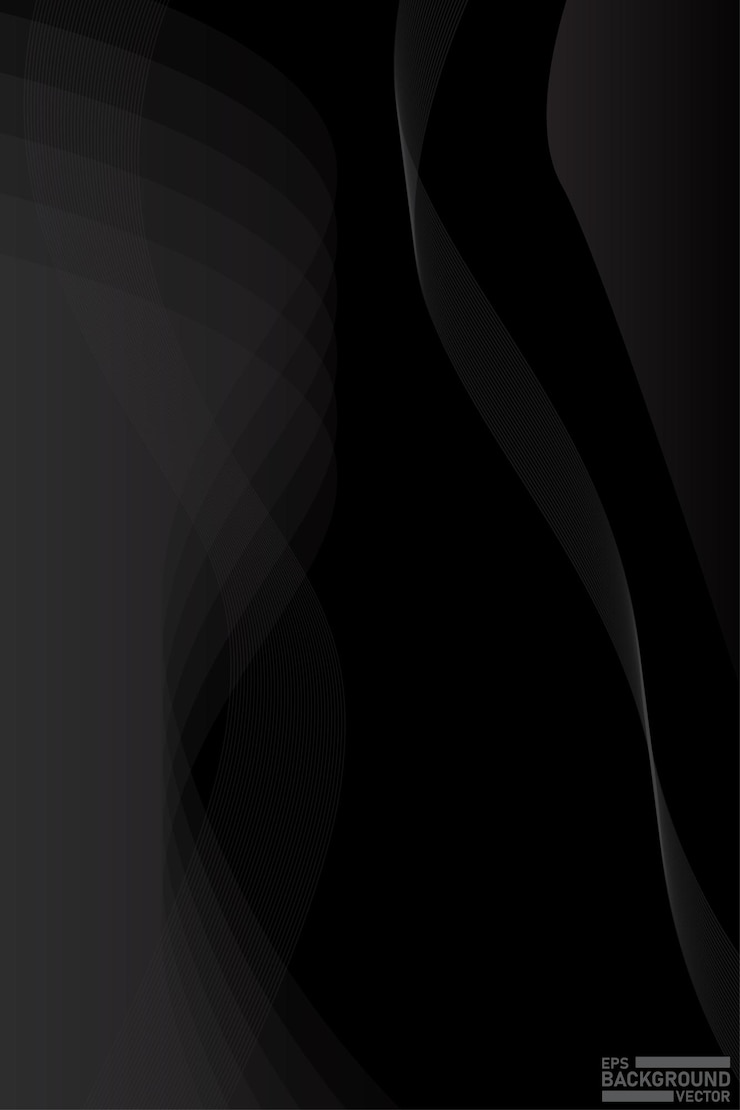 Vector abstract black background with wave pattern