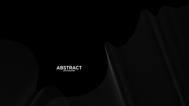 Abstract black background with waves element