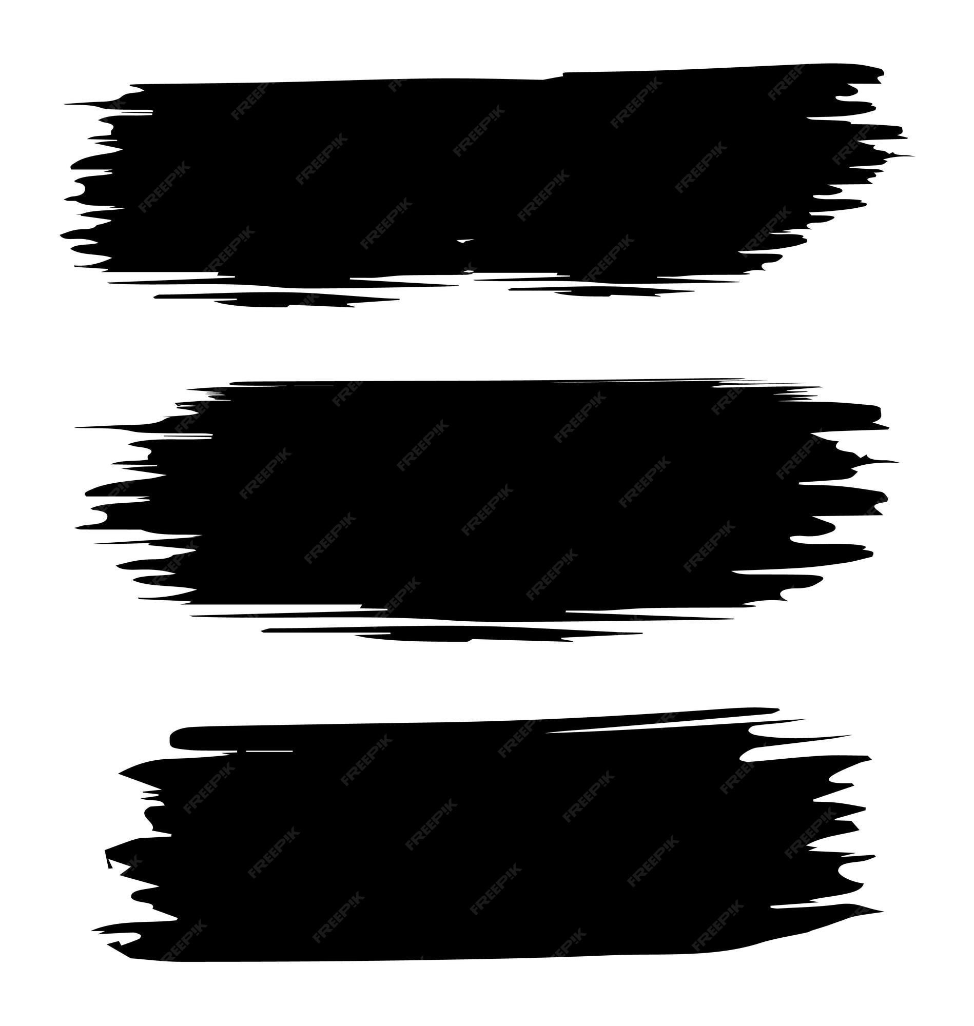 Premium Vector | Abstract black brush set