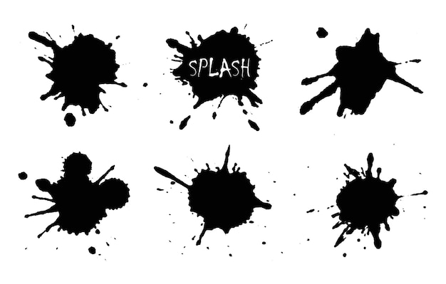 Abstract black color paint splash