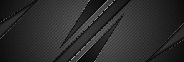 Abstract black concept tech banner design