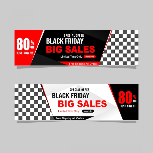 Abstract black Friday banner sale with discount