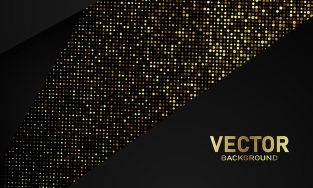 Vector abstract black glitter gold  background business background texture