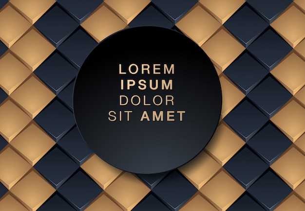 Vector abstract black and gold background